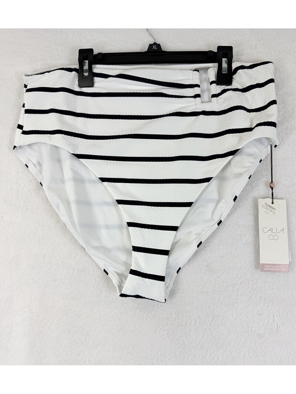 Calia Swim Bottom XL Womens Coastal Stripe Mid Rise Bikini Swimwear New NWT